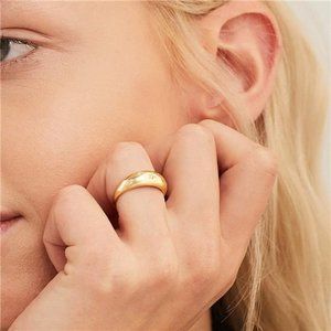 Trendy Chunky Gold Plated Rings For Women | Stack… - image 1